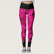 "Élégance florissante : Leggings de Motifs Roses"