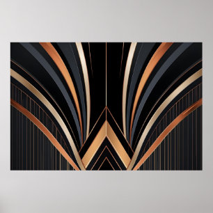 Élégance Géométrique Métallique Art Déco