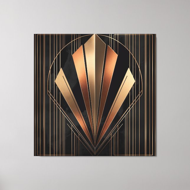 Élégance Géométrique Métallique Art Déco (Recto)