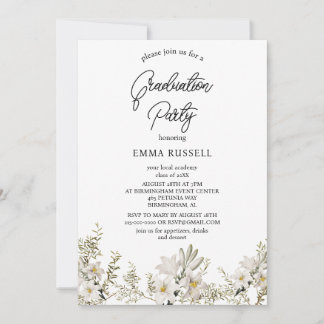 Élégance Graduation Party Invitation