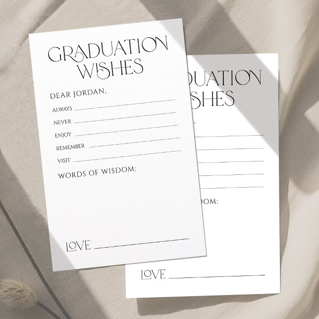 Élégance minimale gracieuse Conseils et vœux de fi (Minimal Graceful Elegance Graduate advice & wishes)