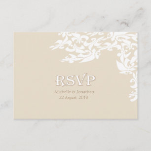 Elegance moderne Ecru Fleur de Lis RSVP