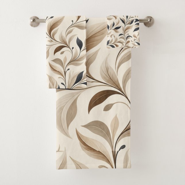 Élégance Moderne Motif de Feuille Naturelle Décora (En situation)