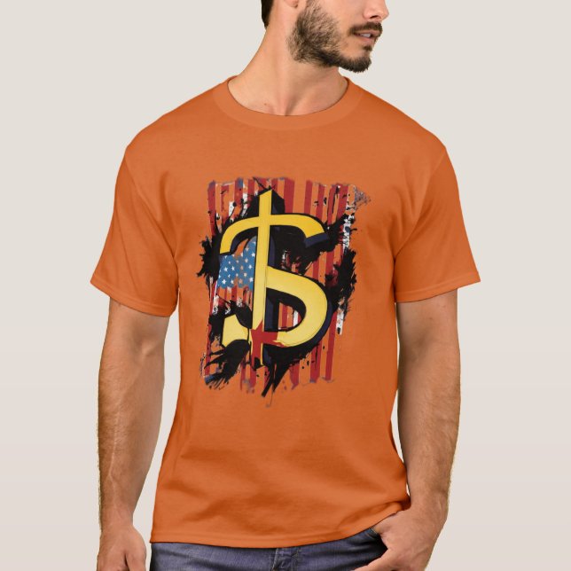 Elégance monétaire : T-shirt Dollar Design" (Devant)