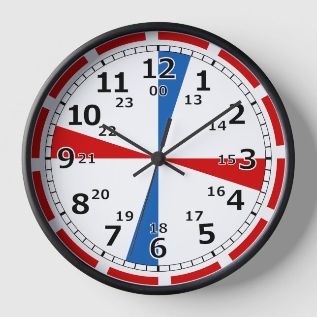 Élégance Nautique intemporelle Horloge de la salle (Recto)