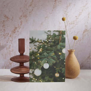 Elégance neige : Carte postale Arbre de Noël
