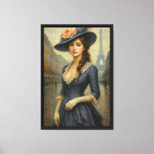 Elégance parisienne en toile bleue