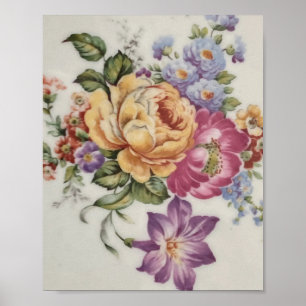 Élégance : Poster inspiré de la porcelaine