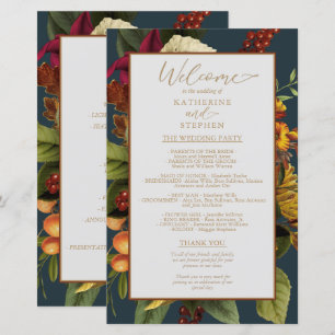 Elégance Rustique Floral Bouquet Programme de mari