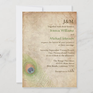 Élégance rustique Invitations de mariage