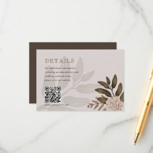 Elégance rustique Mariage floral Cartes de boîtier