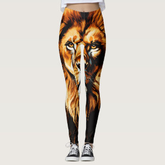 Élégance sauvage : Leggings imprimés lioness