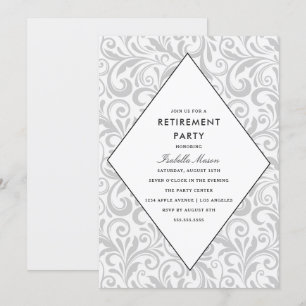 Élégance simple  Invitation du parti de retraite
