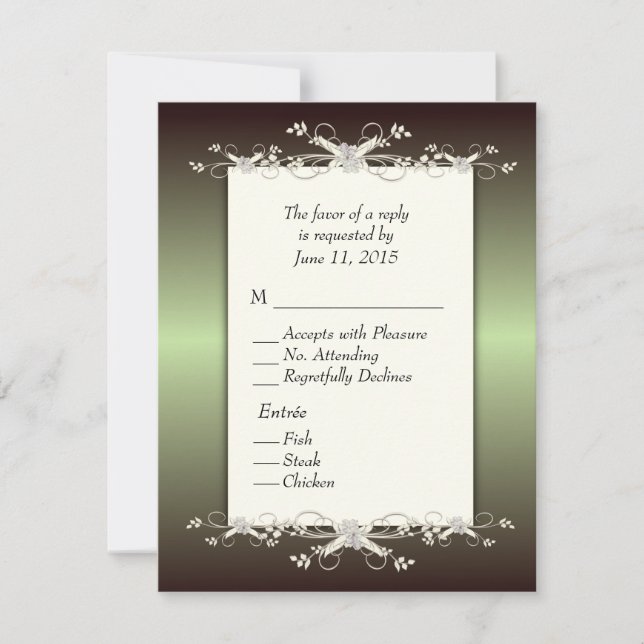 Élégance verte RSVP w Choix d'arbre (Devant)