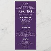 ÉLÉGANCE vintage | Menu de mariage