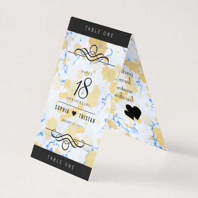 Élégant 18ème anniversaire de Mariage de porcelain (Front)