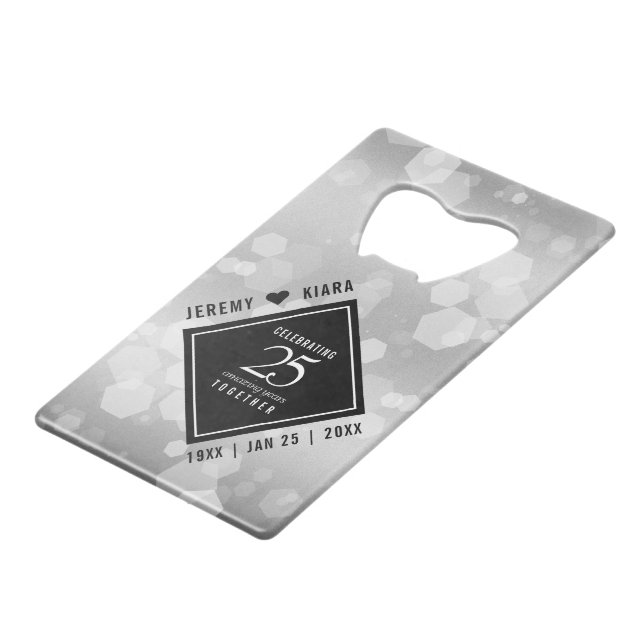 Élégant 25e anniversaire de Mariage d'argent (Devant Angle)