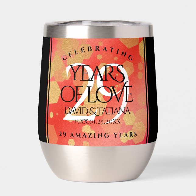 Élégant 29e anniversaire du Mariage Garnet (Arrière)