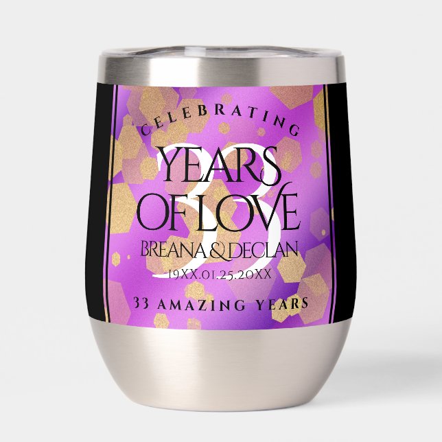 Élégant 33e anniversaire du Mariage Améthyste (Arrière)