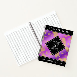 Élégant 33e Mariage Améthyste Carnet d'anniversair