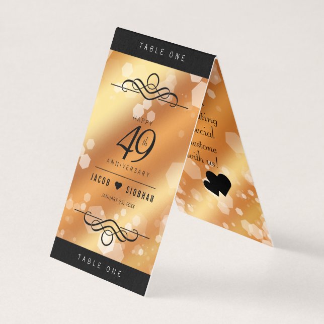 Élégant 49ème anniversaire de Mariage de cuivre (Front)