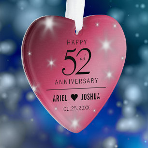 Élégant 52ème anniversaire de Mariage de rubis éto