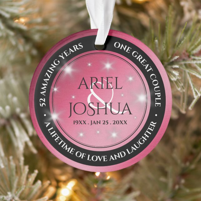 Élégant 52ème anniversaire de Mariage de rubis éto (Arbre)