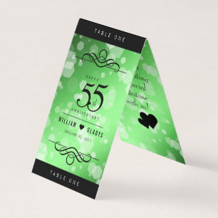 Élégant 55e anniversaire de Mariage d'émeraude