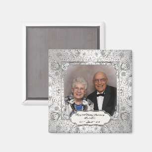 Élégant 60e anniversaire Mariage Magnet photo
