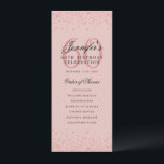 Élégant 60e anniversaire Programme Rose Gold Blush<br><div class="desc">Design élégant "Programme de fête d'anniversaire" avec confettis de fausse parties scintillant et texte personnalisé.</div>