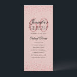 Élégant 60e anniversaire Programme Rose Gold Menu<br><div class="desc">Elégant design "Anniversaire du programme" avec confettis de parties scintillant Faux et texte personnalisé.</div>