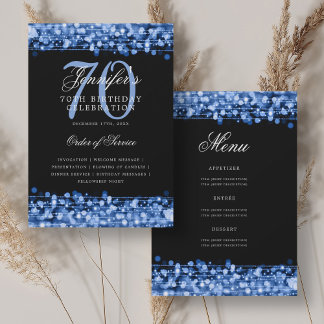 Élégant 70e Anniversaire Programme Marine Bleu ave