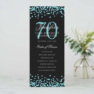 Élégant 70e anniversaire programme Turquoise Confe