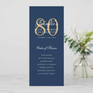 Elégant 80e Programme Gold Marine Menu+Merci