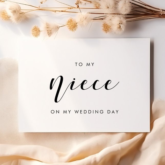 Elegant à ma nièce sur ma carte de jour de mariage (Créateur téléchargé)