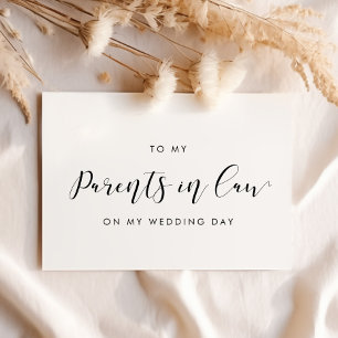 Elégant à mes parents carte de jour de mariage