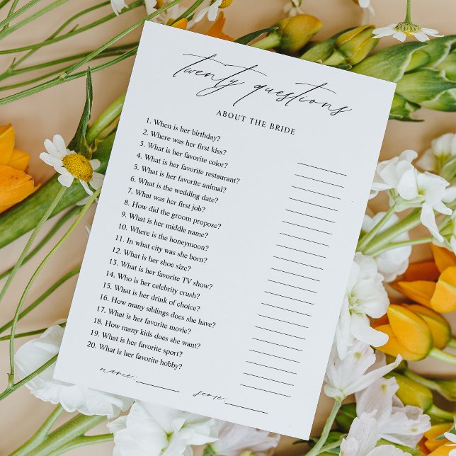 Élégant À quel point connaissez-vous la mariée ? (Créateur téléchargé)