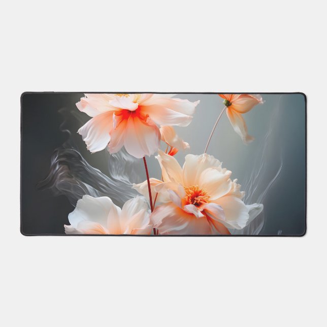 Elegant Abstract Blush Flower Misty Flow (Recto)