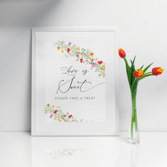 Élégant affiche d'amour floral pour la fête de mar (Créateur téléchargé)