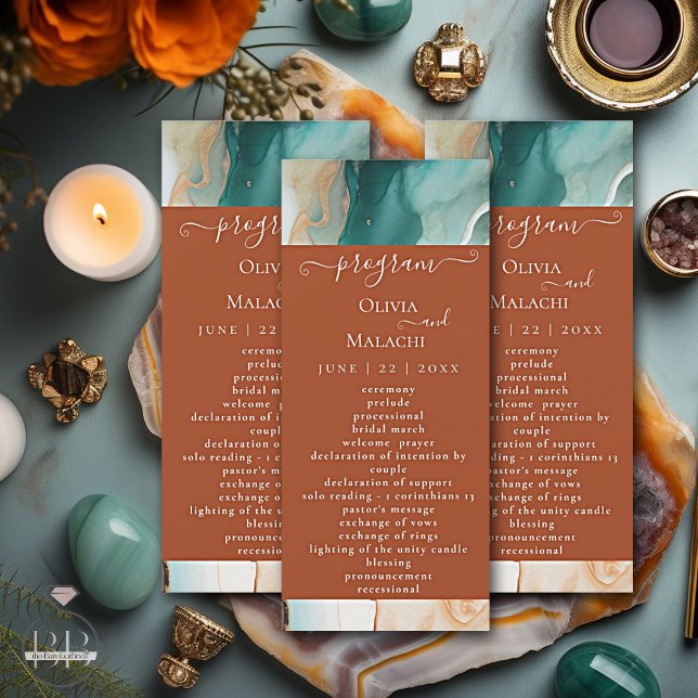 Élégant Agate Abstrait moderne en terre cuite (Créateur téléchargé)