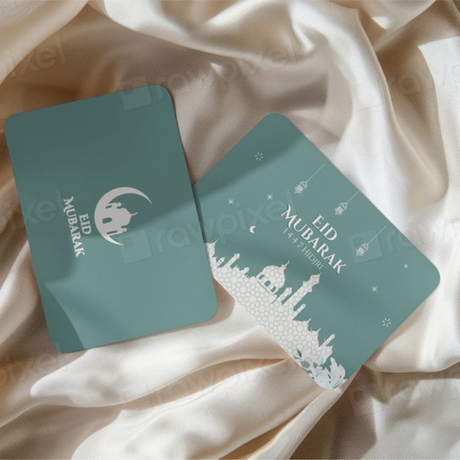 Elegant Aïd Moubarak 1447 Hijri Carte de voeux (Créateur téléchargé)