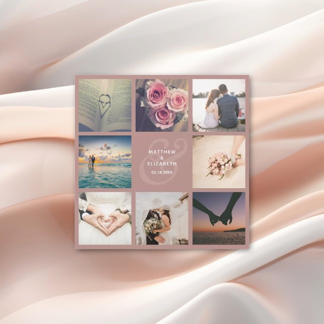 Elégant Ampersand Photo Collage Mariage Merci (Créateur téléchargé)