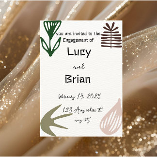 Elegant and artistic wedding invitation