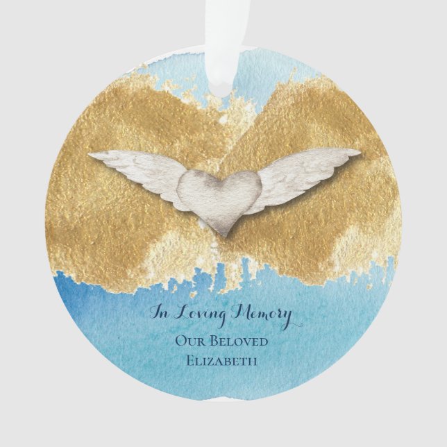 Élégant Ange Coeur Ailes Aimer Mémoire Garde (devant)