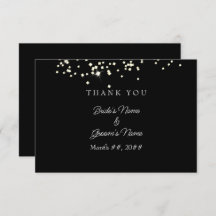 Elégant anneau Rhinestones Mariage Carte de remerc