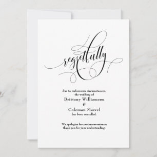 Élégant Annulé Régulièrement Faire-part Mariage