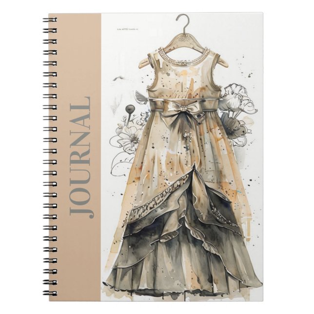 Élégant Antique Little Black Robe Journal LBD (Devant)