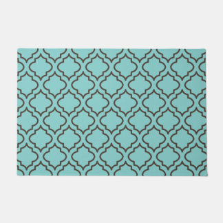 Elégant Aqua Brown tapis de porte