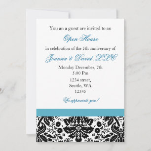 Elégant aqua Corporate party Invitation