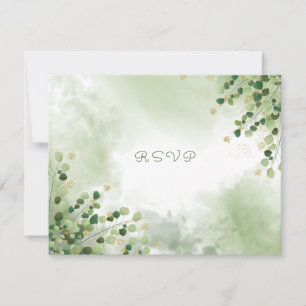 Elégant Aquarelle Feuille Accents or